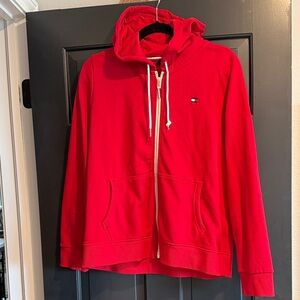 Tommy Hilfiger Red Zip-Up Hoodie